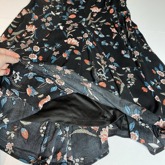 Torrid Womens Dress Black Floral Swing Keyhole Neckline Whimsigoth Boho Sz 0X - Picture 7 of 9